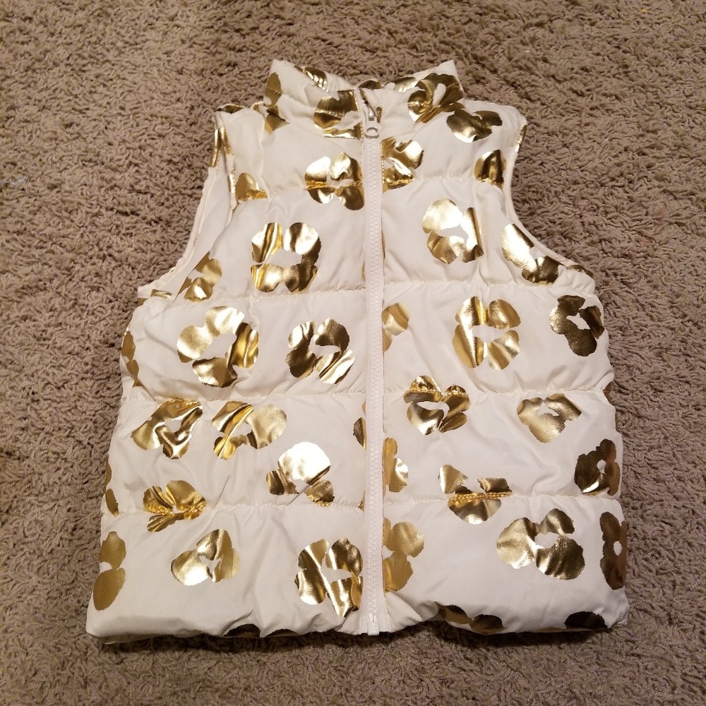 Crazy 8 Leopard print puffer vest